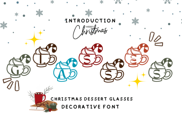 Christmas Dessert Glasses Font