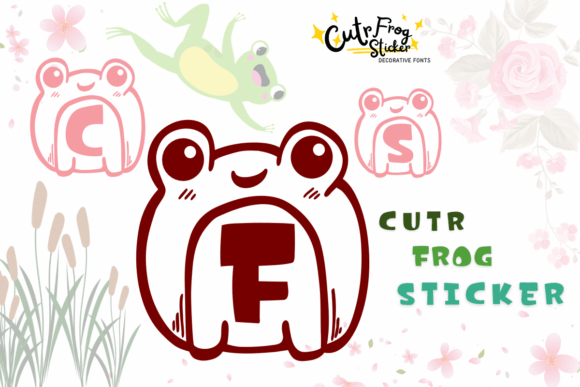 Cute Frog Sticker Font