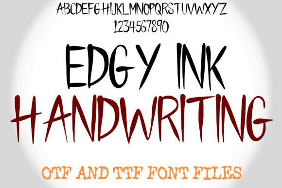 Edgy Ink Handwriting: Bold Typography for Impact