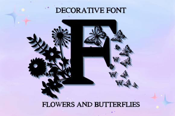 Flowers and Butterflies Font