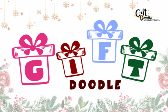 Gift Doodle Font for Creative Design