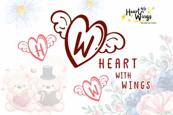 Heart with Wings Font
