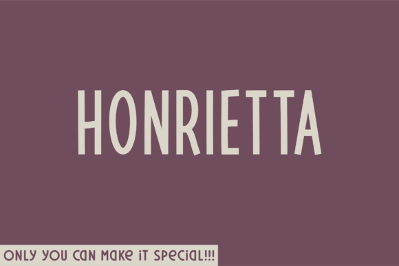Honrietta: A Font That Speaks