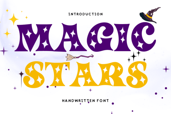 Magic Stars: A Decorative Font for Creative Design