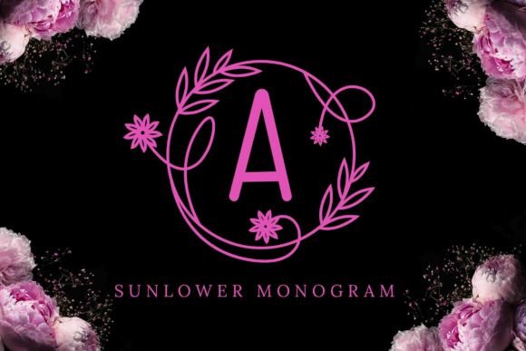Sunlower Monogram: A Decorative Font for Elegant Design