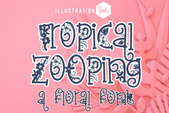 Tropical Zooping: A Decorative Font for Exotic Design