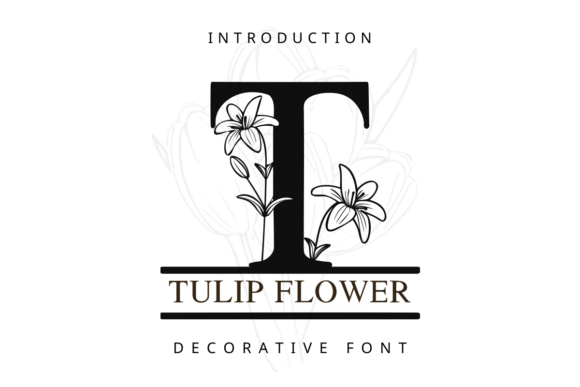 Tulip Flower Font for Business Branding