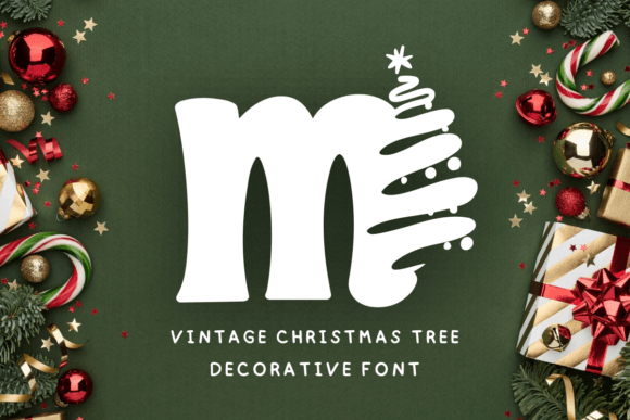 Vintage Christmas Tree Font