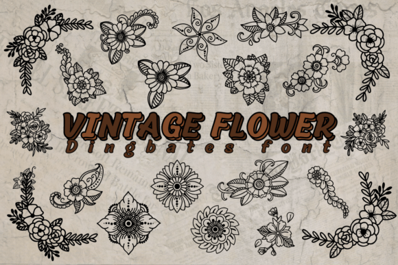 Vintage Flower Font: A Floral Twist on Typography